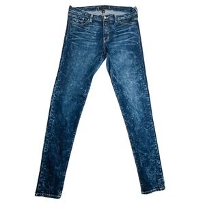 Flying Monkey Platinum Skinny Jeans Womens 30 Low Rise Acid Wash Denim  USA